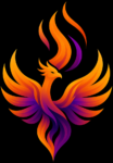 regal phoenix of fire and flame